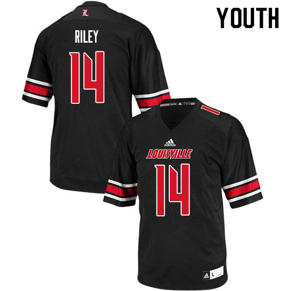 Youth #14 Marcus Riley Louisville Cardinals College Football Jerseys Sale-Black